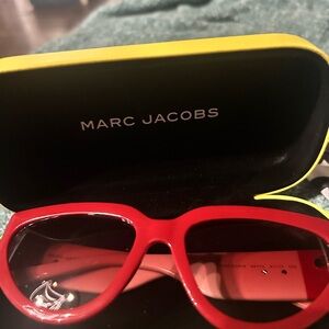 Marc Jacobs Red Gloss Cat-Eye Sunglasses